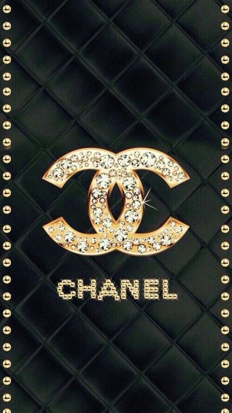 gold chanel sign with black background